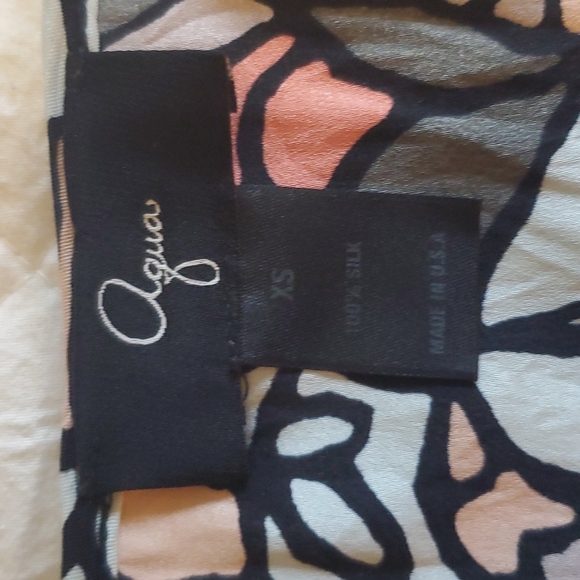 100% Silk, Aqua, Made in USA - Picture 6 of 8